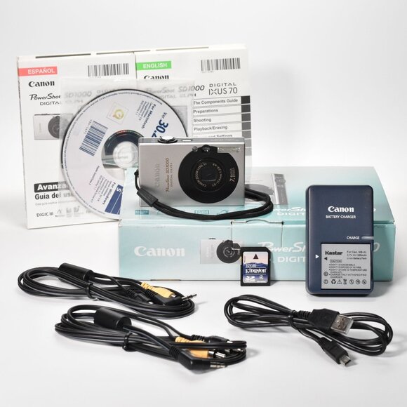 Canon PowerShot SD1000 Elph Digital Camera 7.1MP 3x Opt Zoom Video 32GB SD MINT - Picture 1 of 16